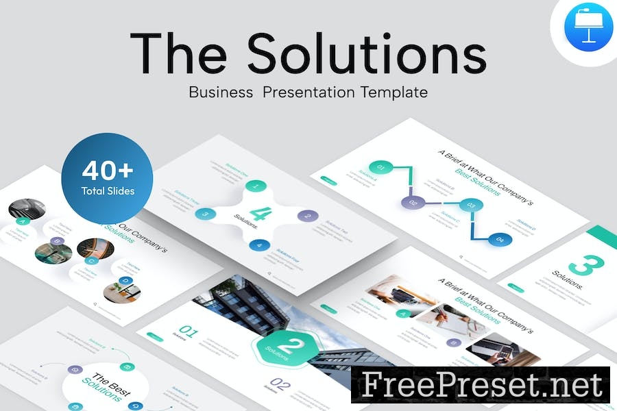 The Solutions Infographic Keynote Template QMG5ECT