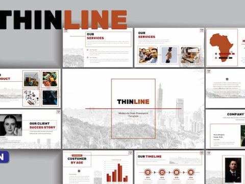 THINLINE Digital Business Profile Template Key 002 4Q635M5