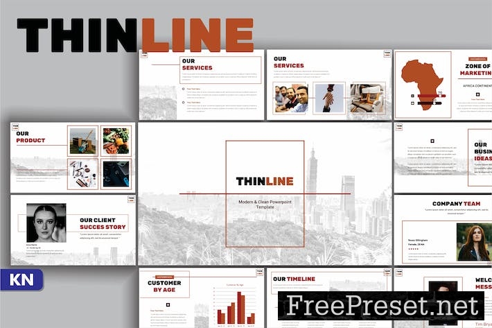 THINLINE Digital Business Profile Template Key 002 4Q635M5