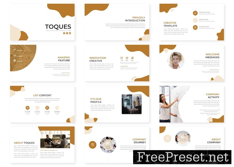 Toques - Business Google Slides Template AZ99EBR