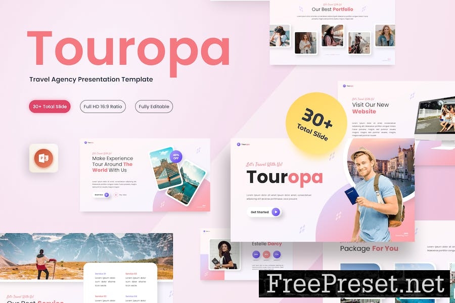 Touropa - Travel Agency Powerpoint Template 984SB3Z