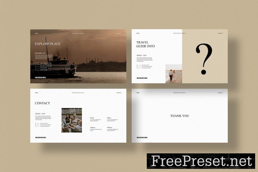 Travel Guide Presentation Template KWLK9TG