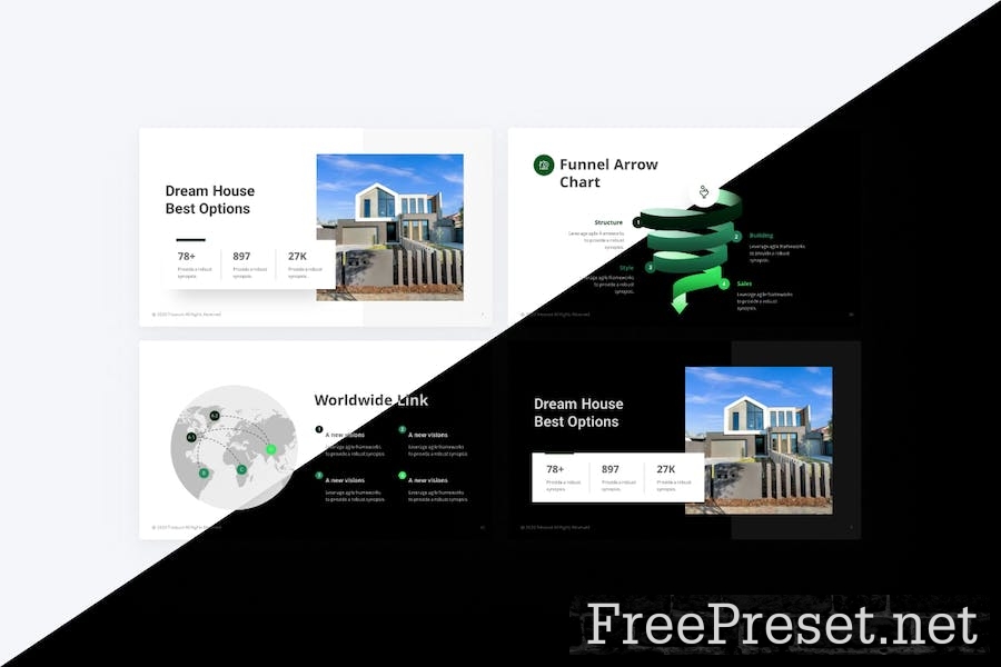 Treasure Green Modern Real Estate Google Slides