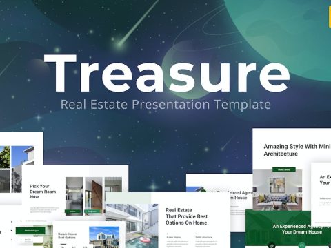 Treasure Green Modern Real Estate Google Slides