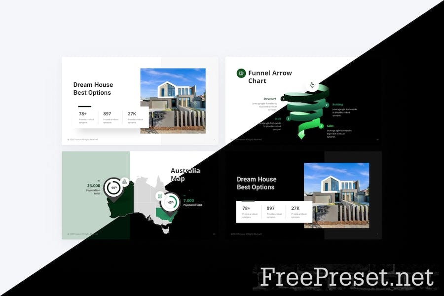 Treasure Green Modern Real Estate PowerPoint Y4FM9Z6