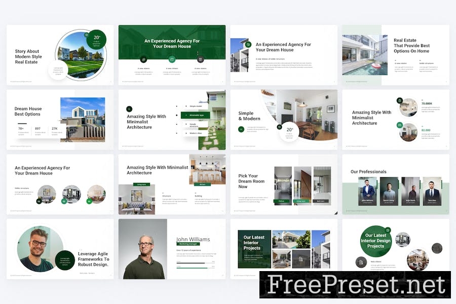 Treasure Green Modern Real Estate PowerPoint Y4FM9Z6