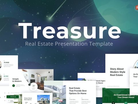 Treasure Green Modern Real Estate PowerPoint Y4FM9Z6