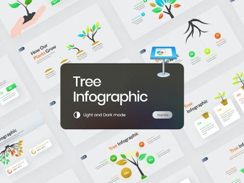 Tree Infographic Gradient Keynote 2482UBN