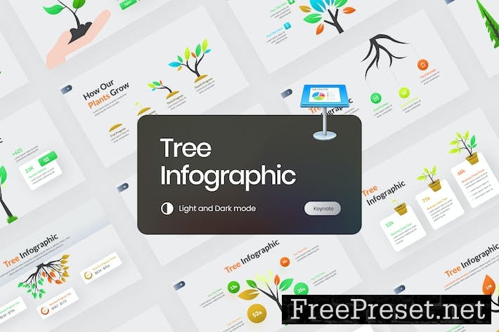 Tree Infographic Gradient Keynote 2482UBN