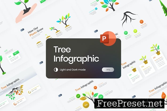 Tree Infographic Gradient PowerPoint