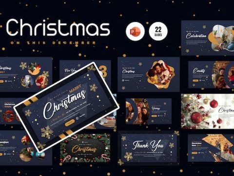 Trendy Marry Christmass PowerPoint Presentation