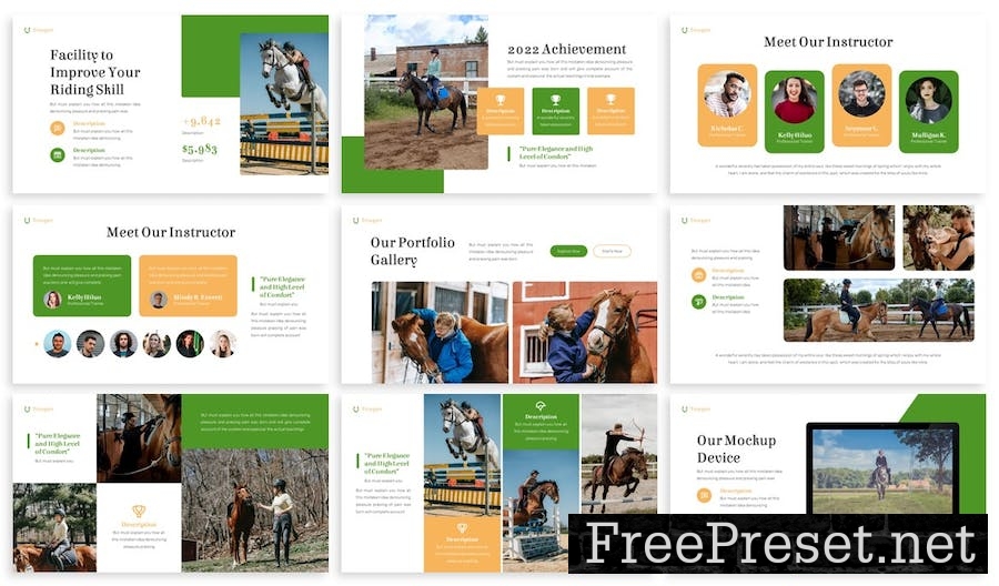 Trooper - Equestrian Powerpoint Template 653NLFR