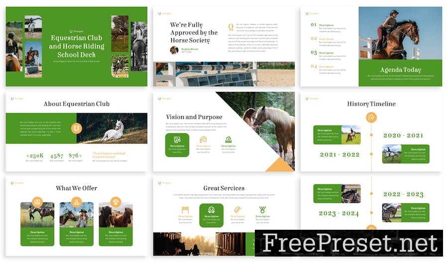 Trooper - Equestrian Powerpoint Template 653NLFR