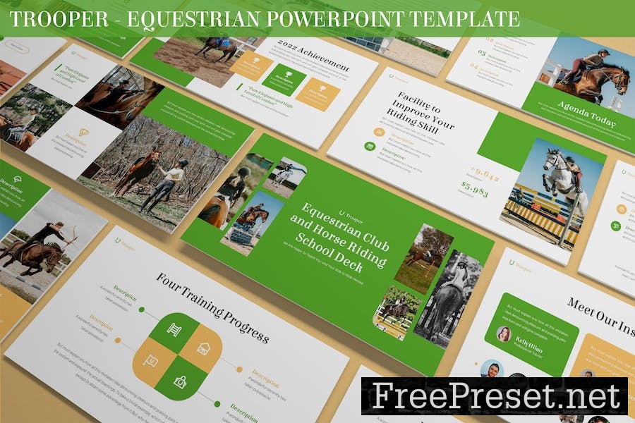 Trooper - Equestrian Powerpoint Template 653NLFR