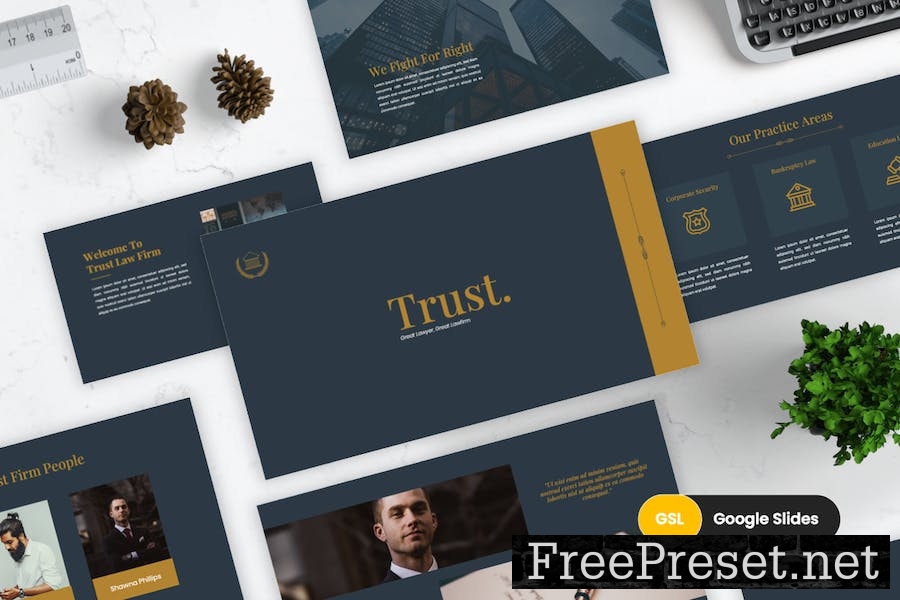 Trust - Lawyer Google Slides Template DNT5QUT