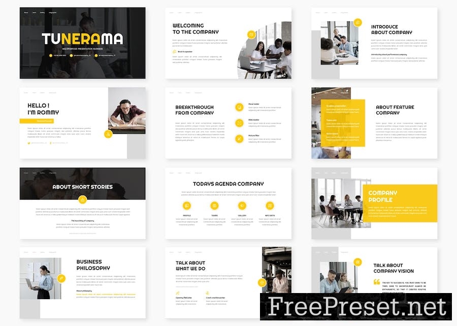 Tunerama - Business Google Slides Template 9HJJAXP