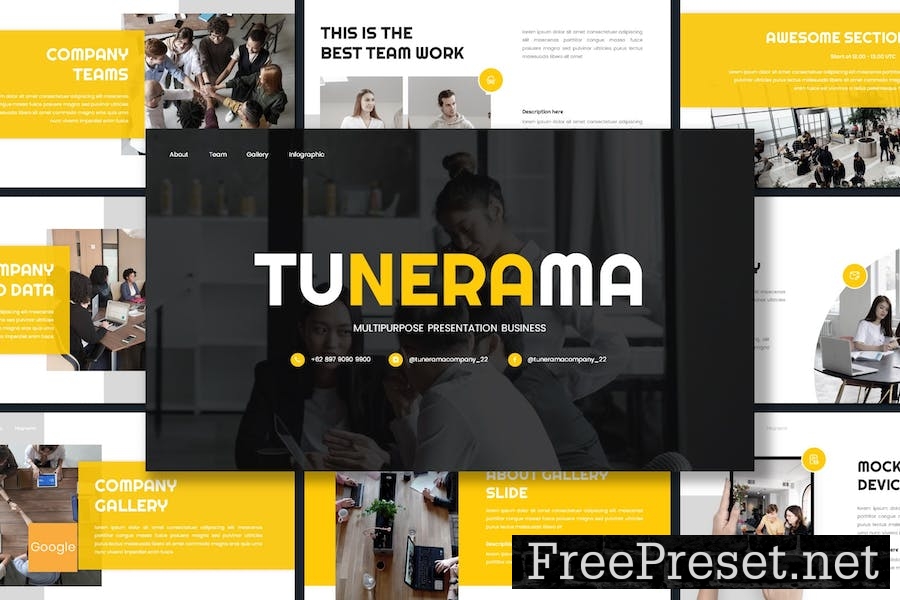 Tunerama - Business Google Slides Template 9HJJAXP