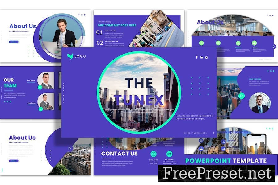 Tunex - PowerPoint Presentation Template 2HTZ7PU