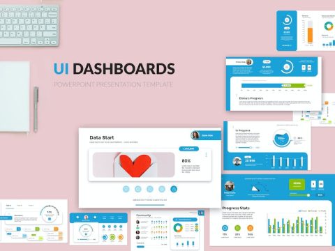 UI Dashboards PowerPoint Presentation Template AWFA87S