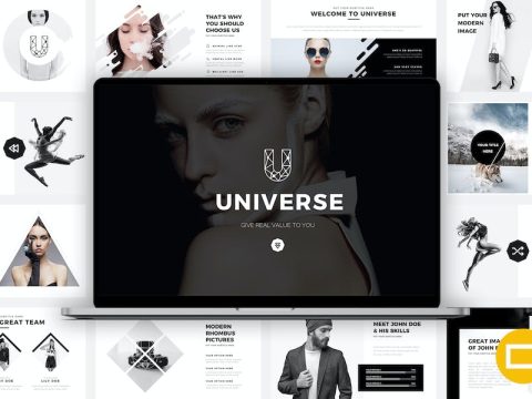 Universe Minimal and Clean Google Slides Template AZYWKG5