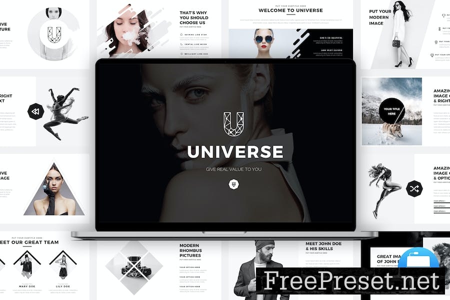 Universe Minimal and Clean Keynote Template JJPGBKM