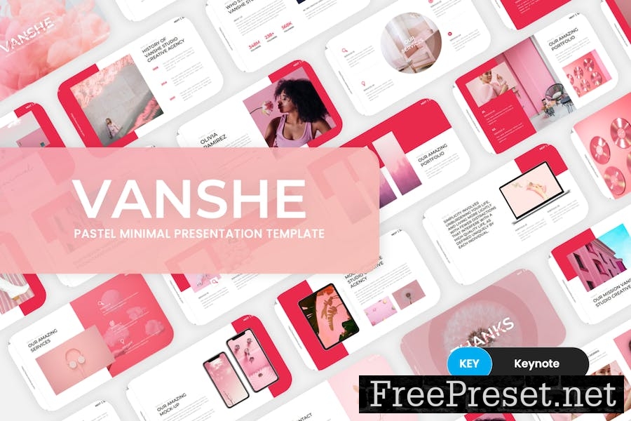 Vanshe - Minimal Pastel Keynote Template