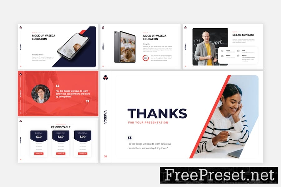 Vasega - Education & Course PowerPoint Template DLSWVE4