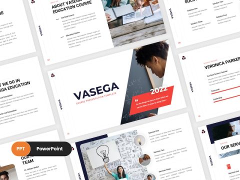 Vasega - Education & Course PowerPoint Template DLSWVE4