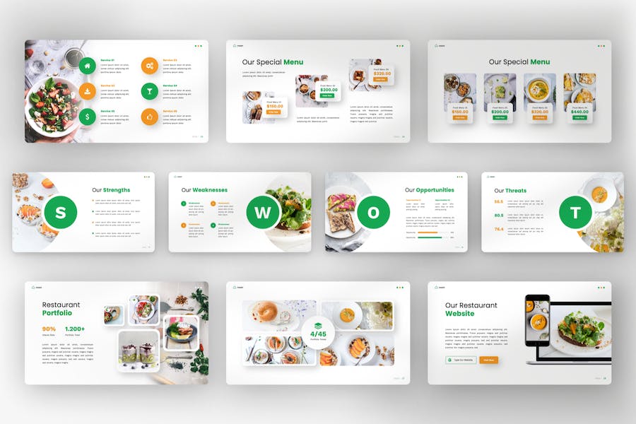 Veghanzi - Health & Organic Google Slide Template PR7G42V