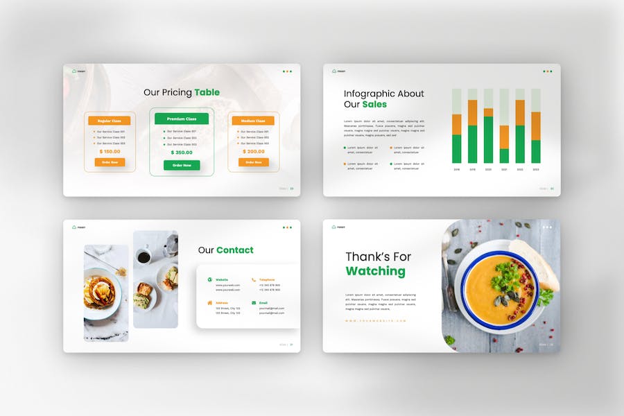 Veghanzi - Health & Organic Google Slide Template PR7G42V