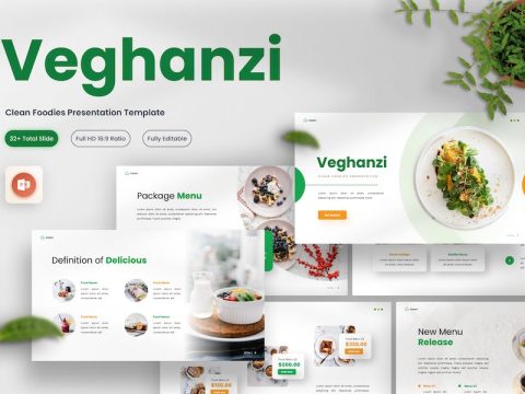 Veghanzi - Health & Organic Google Slide Template PR7G42V