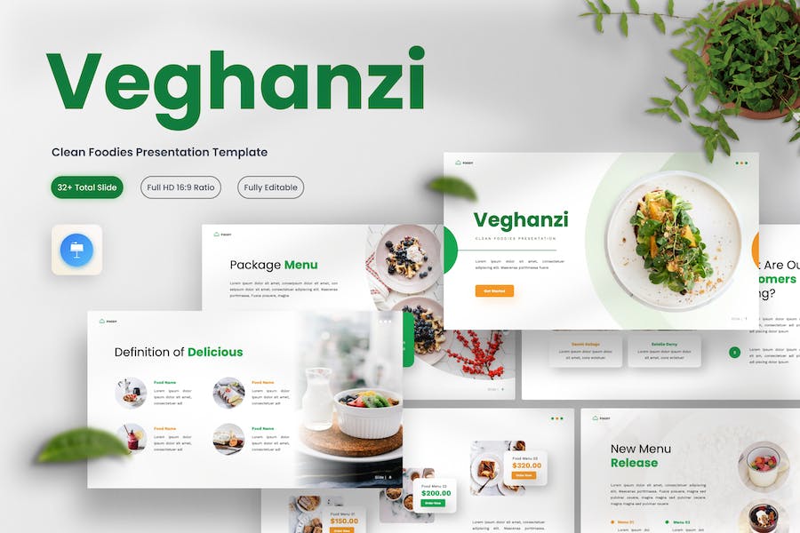 Veghanzi - Health & Organic Keynote Template 78DKLAM