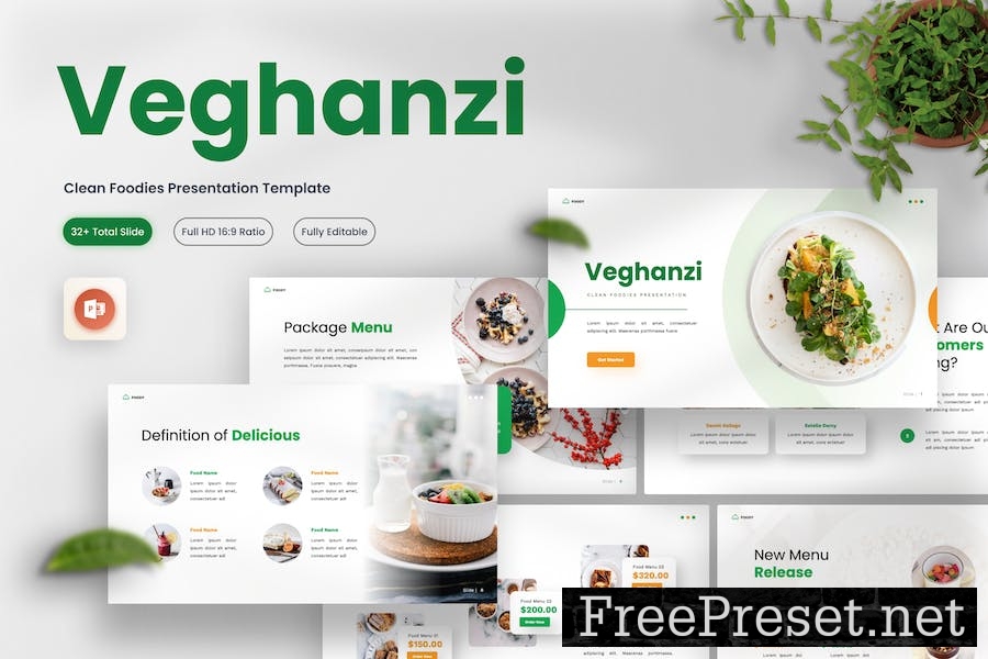 Veghanzi - Health & Organic Powerpoint Template