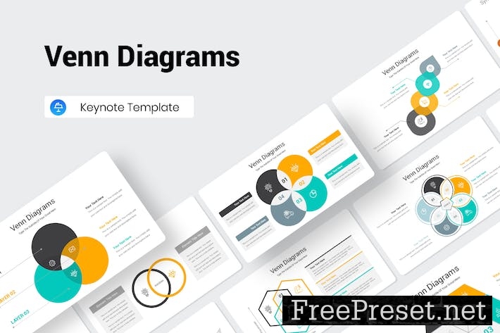 Venn Diagrams Keynote Presentation Template GE5SSJP