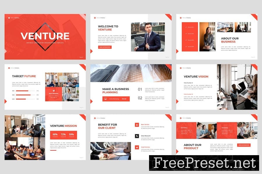 Venture - Business & Startup Keynote Template 5VD9KQY