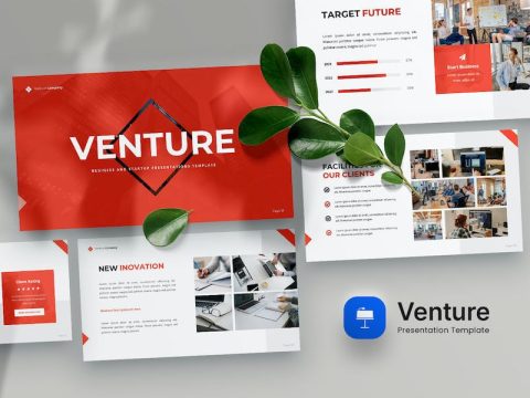 Venture - Business & Startup Keynote Template 5VD9KQY