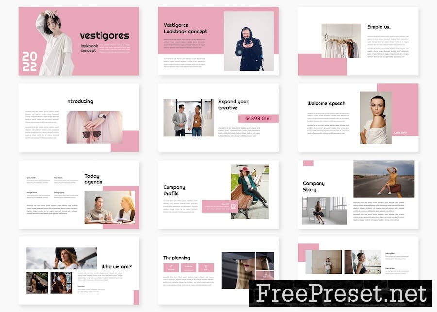 Vestigores - Lookbook Google Slides Template 8HLETSN