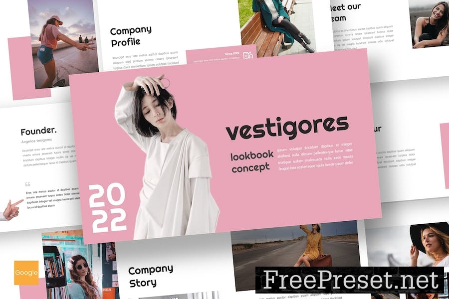 Vestigores - Lookbook Google Slides Template 8HLETSN