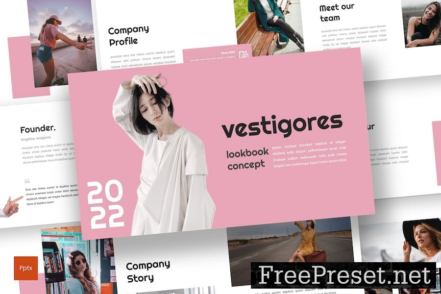 Vestigores - Lookbook Powerpoint Template 7UMHHQ8