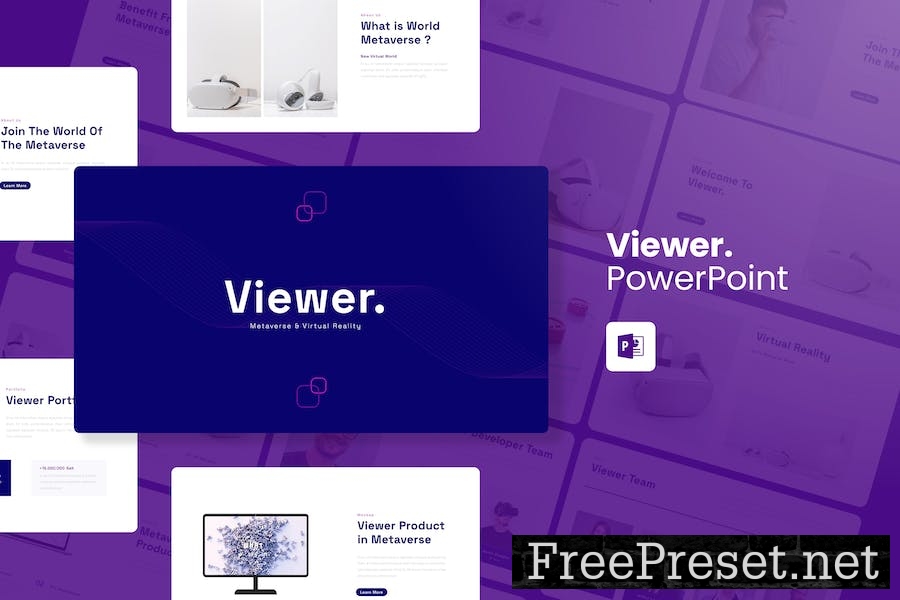 Viewer – Metaverse & Virtual Reality PowerPoint Te 365NZ2P