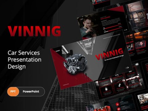 Vinnig - Car Services PowerPoint Template XY82349