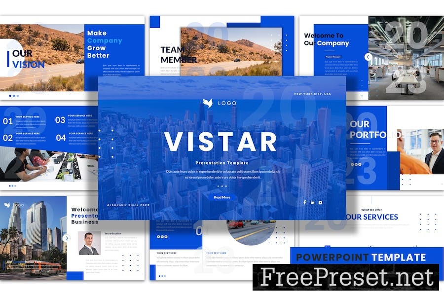 Vistar - PowerPoint Presentation Template BK3UV4Y