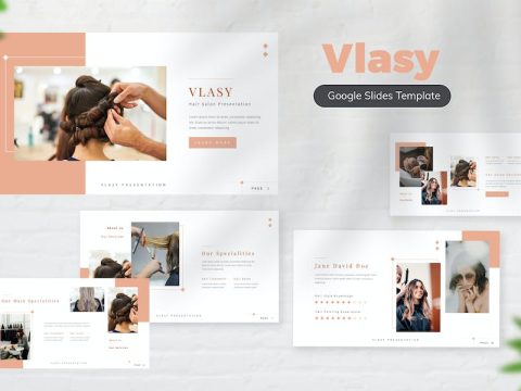 Vlasy Hair Salon Google Slides 92DF9KV