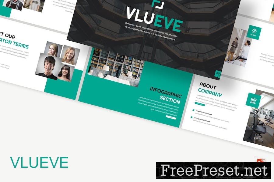 Vlueve - Business Powerpoint Template 2343PEJ