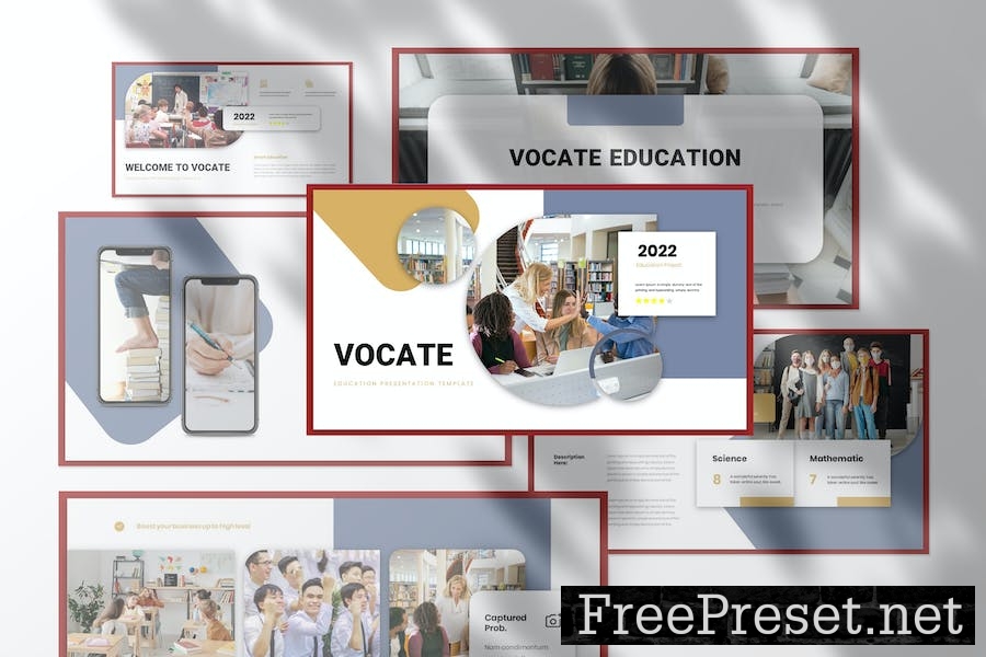 Vocate Education Presentation PowerPoint Template F7NEYVA