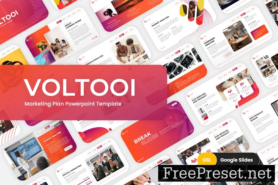 Voltooi - Marketing Plan Google Slides Template 7Q832PX