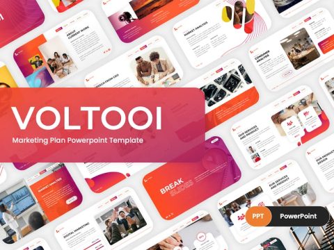 Voltooi - Marketing Plan PowerPoint Template NX2JHWB