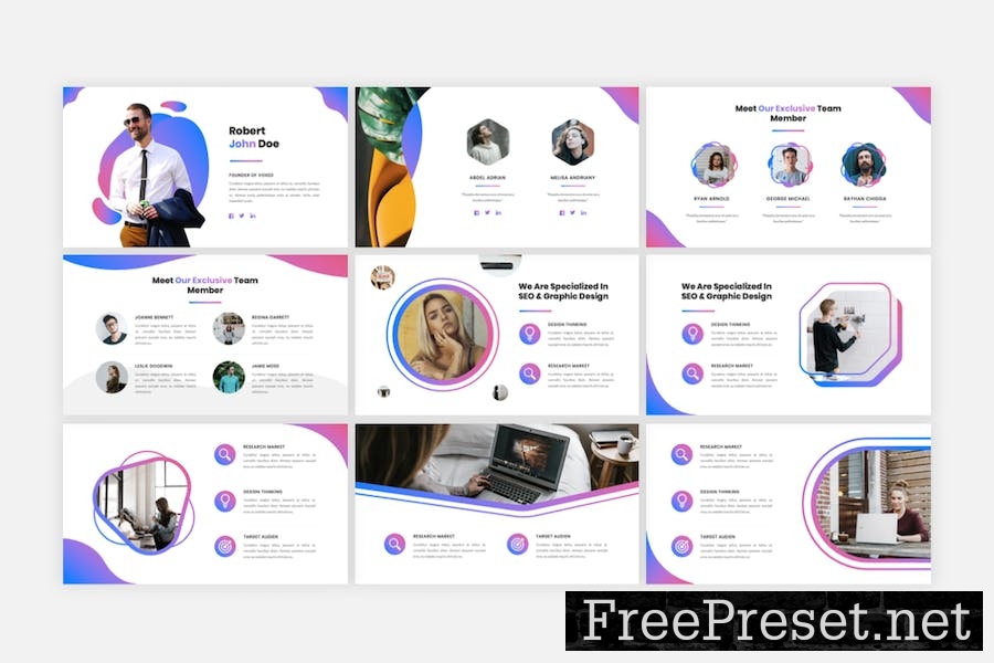 Voxed - Digital Marketing PowerPoint Template RBF4U47