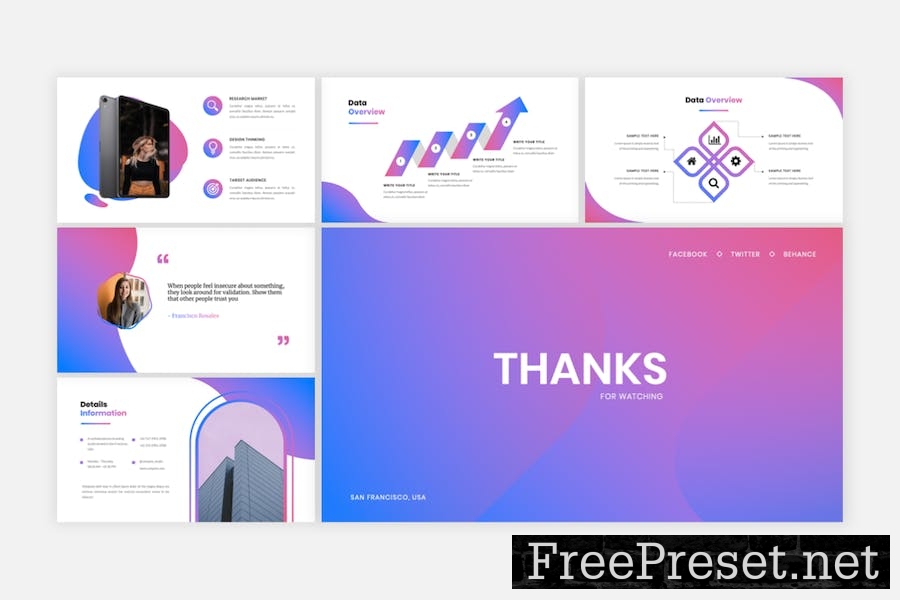 Voxed - Digital Marketing PowerPoint Template RBF4U47