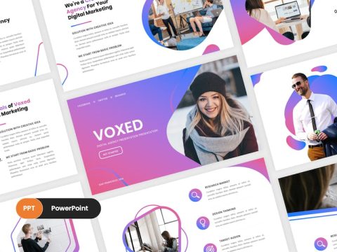 Voxed - Digital Marketing PowerPoint Template RBF4U47